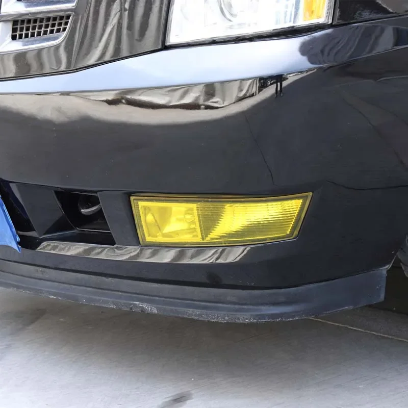 

Suetlcoity For Cadillac Escalade 2007-2014 PVC Yellow Car Front rear Fog Light Sticker Protector Film Car Accessories