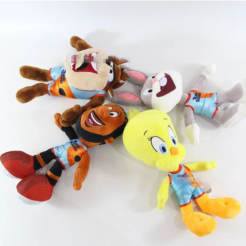 Pluszaki Space Jam, kreskówkowe wypchane figurki, nowa legacja Jamesa, Królik Bugs, Króliczek Lola, Królik, Kaczka, pluszowe lalki, peluche, prezenty świąteczne