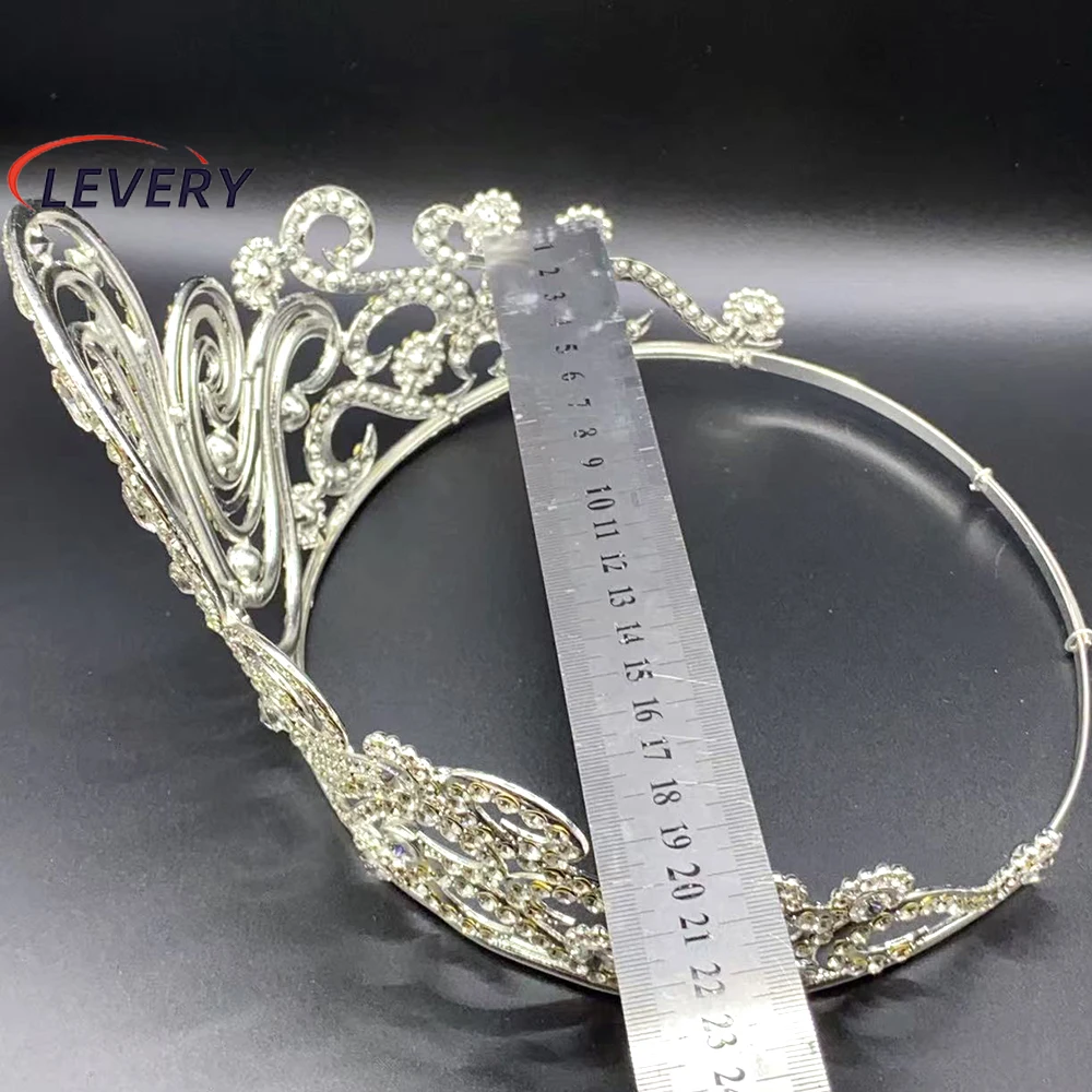 عصابة رأس على شكل تاج كريستال ليفيري، تاج الأميرة الأنيق للنساء والفتيات وحفلات الزفاف وحفلات أعياد الميلاد #5