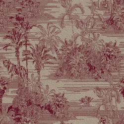 Retro American Country Red Peel and Stick Wallpaper Tropical Palm Leaf Floral Contact Paper for Bedroom Wall Shelf Drawer Liner