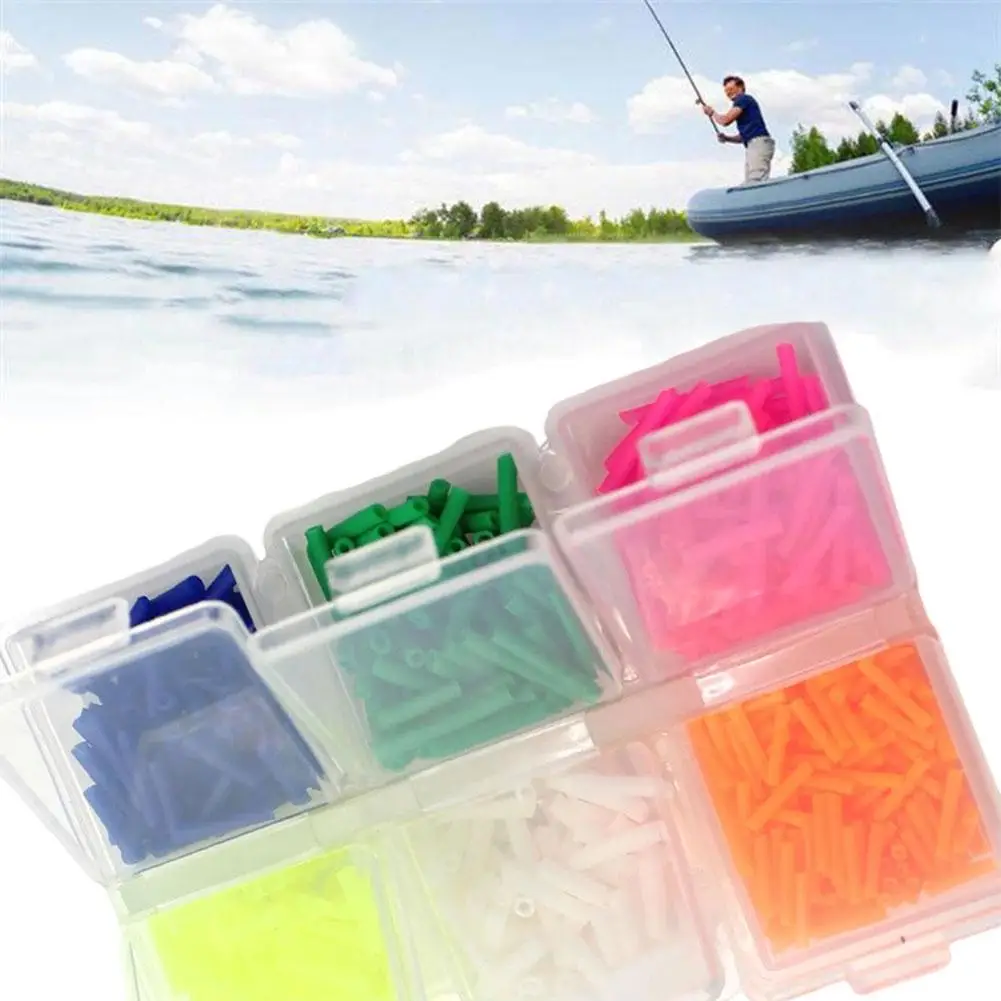 1Box Assorted Pole Float Silicone Pole Floats Carp Rubbers Tackle Sleeves Terminal Fishing Float Rig Coloured Accessories A4A8