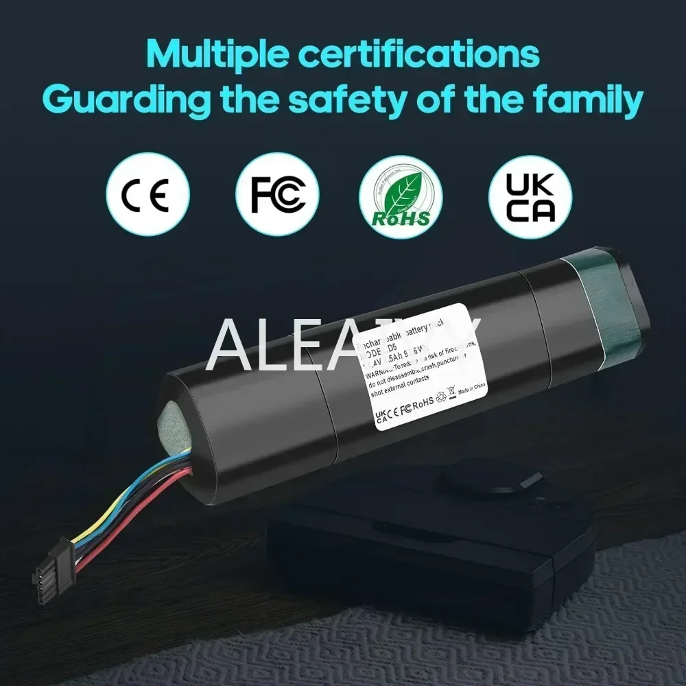 오리지널 리튬 이온 교체 배터리, Neato Botvac D3 D4 D5 D6 D7 945-0225/205-0011 청소 로봇용, 14.4V, 6800mAh, 12800mAh