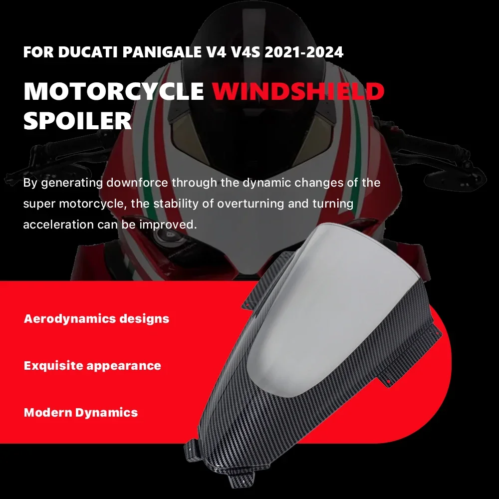 

Motorcycle Windshield Deflector Suitable For Ducati Panigale V4 V4S V4R 2021 2022 2023 2024 Windshield