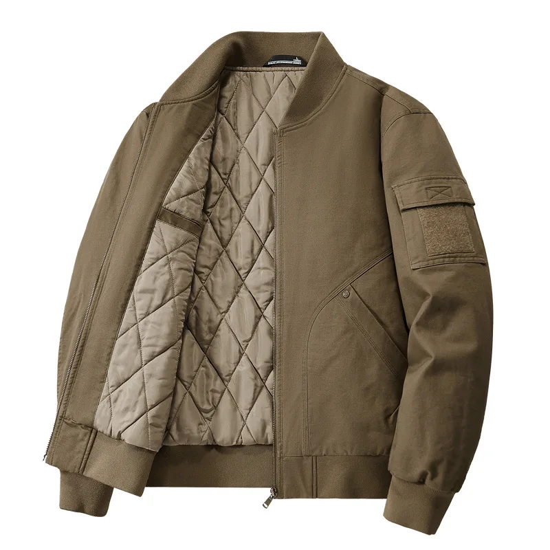 New Fashion Men Cotton Casual Baseball Jackets Winter Coats Multi Pockets Tooling Coats Quality Male Thicker Warm Parkas Size 4X