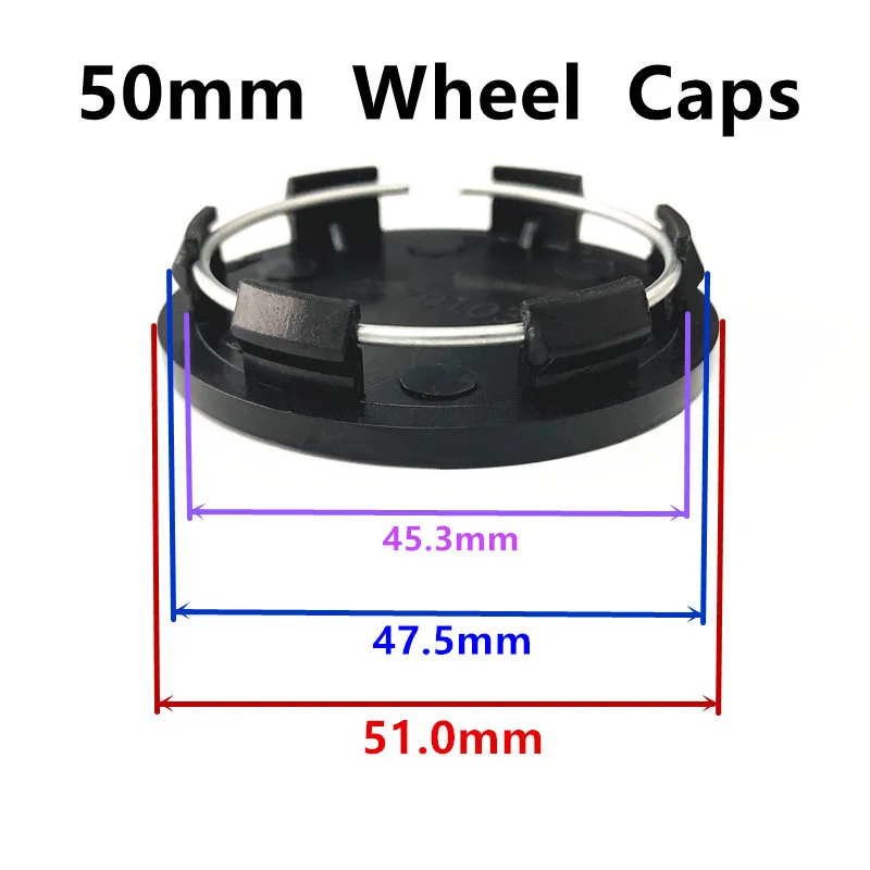 100 Pcs 50mm 55mm 56mm 60mm 65mm 66mm VW Wheel Center Hub Cap Logo Badge Rim Cover Hubcap Emblem Car Accessories 3B0 5G0 5H0 1J0