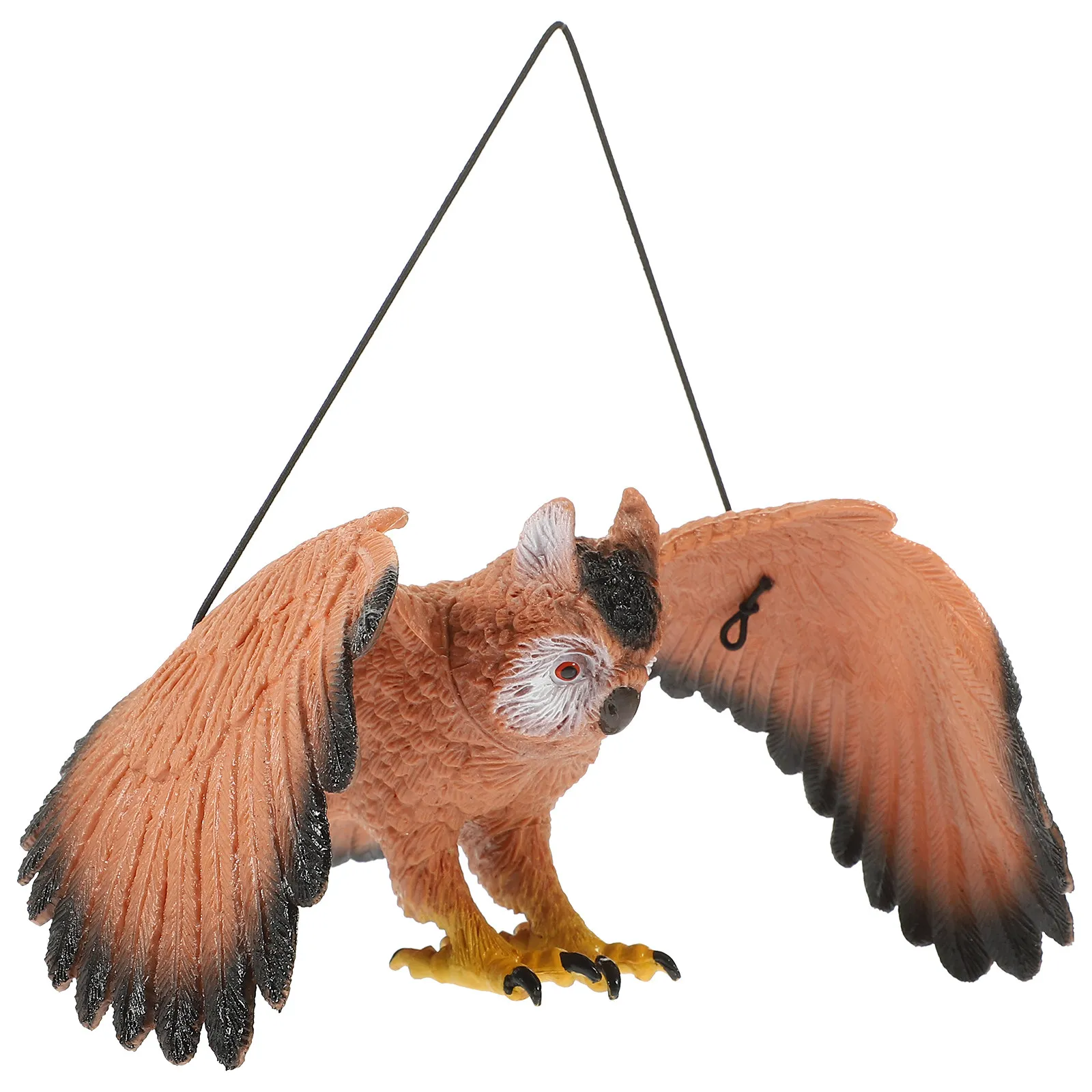 Realistic Hanging Owl Bird Deterrent Garden Yard Rotating Outdoor Decor Hanging Bird Deterrents for Yard Garden