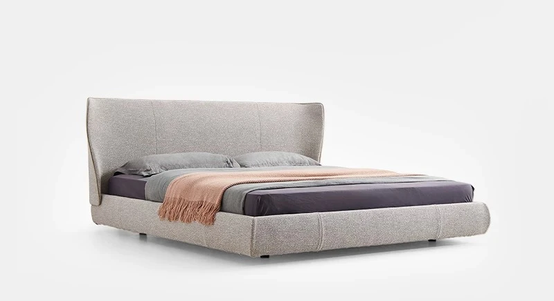 Italian light luxury fabric bed double master bedroom second bedroom modern simple soft bed can be 1.8 meters