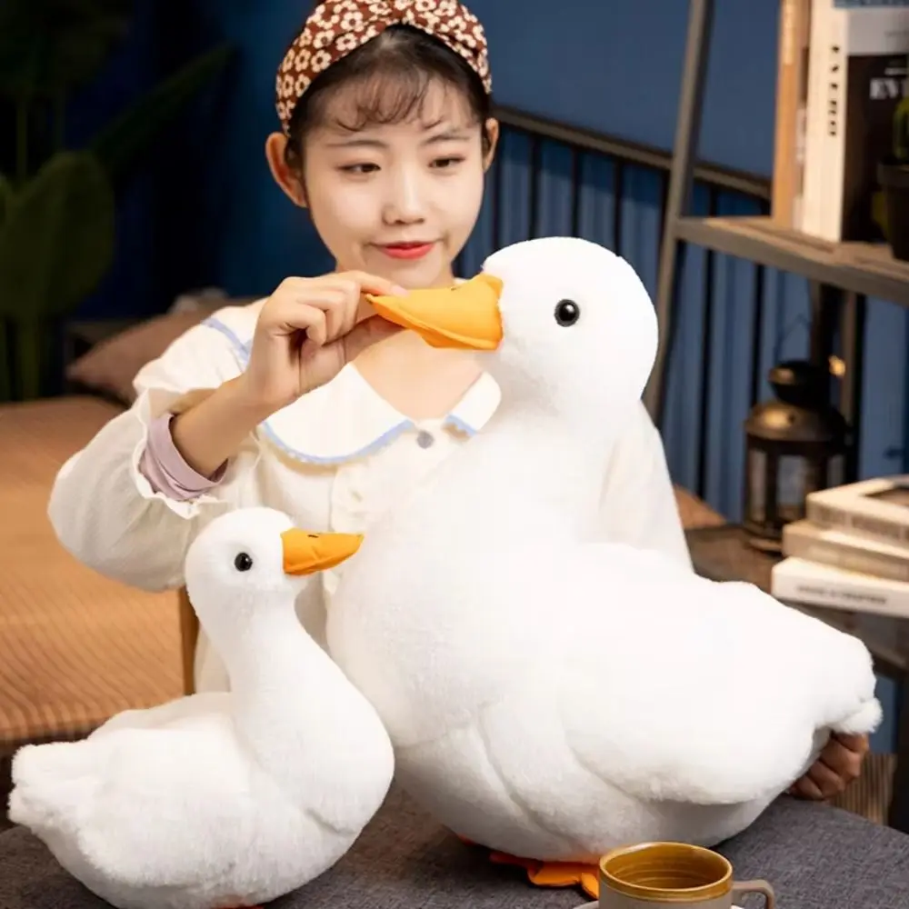 

Children Gift Realistic Duck Plush Toy Stuffed Animal 25/42cm White Goose Stuffed Lifelike Kawaii Simulated Duck Toy For Pets