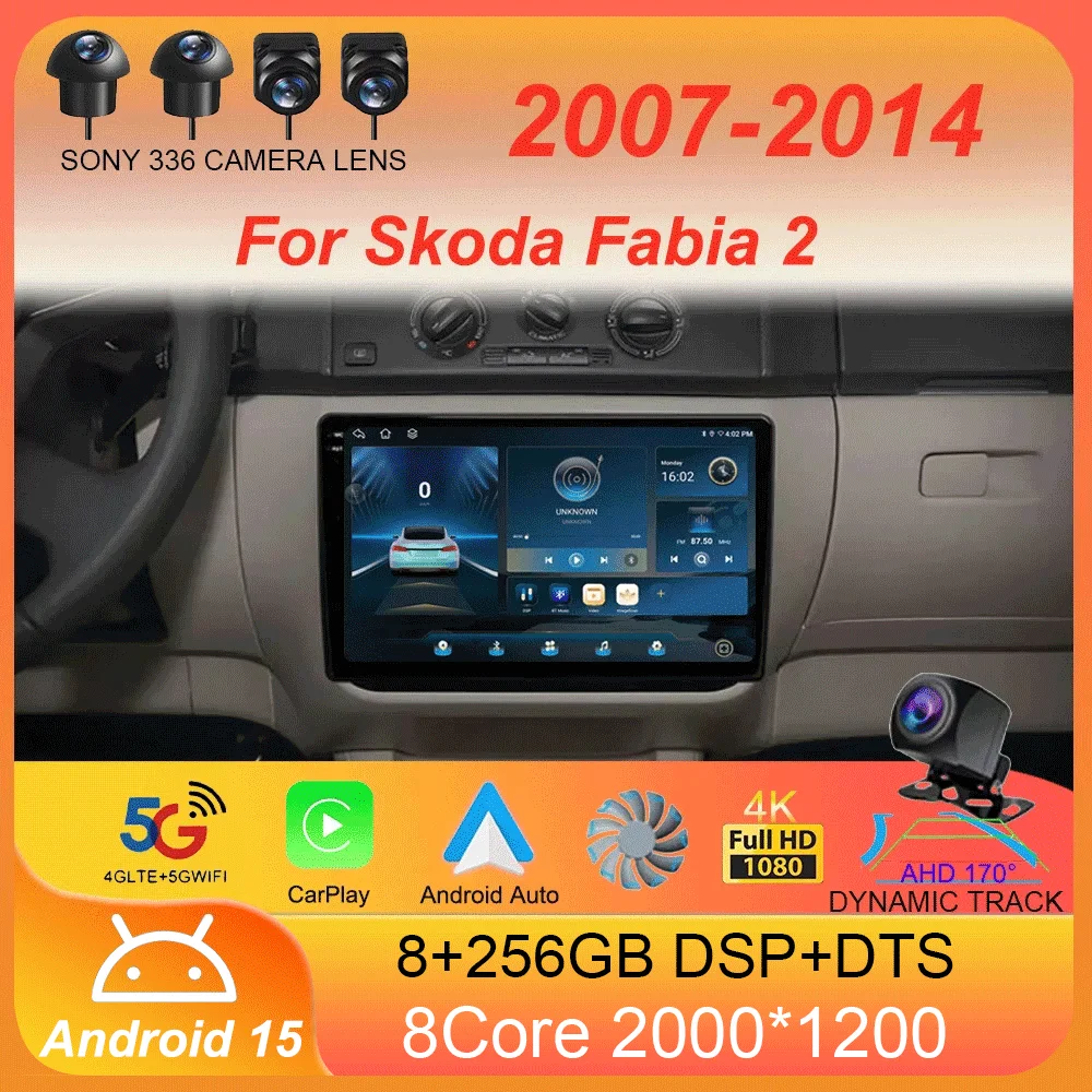 

Android 15 For Skoda Fabia 2 2007 - 2014 Car Radio Multimedia Video Player Navigation GPS No 2din 2 din DVD