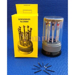 A+ 9 pcs watch repair screwdriver set flat head and phillips head with stand and replacing tips watch tool kits