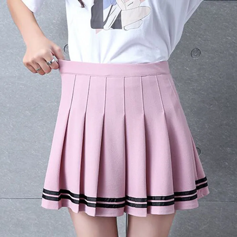 Vrouwen Meisjes Lolita A-lijn Sailor Rokken Grote Maat Preppy Schooluniform 2023 Hoge Taille Geplooide Rokken Kawaii Harajuku Rokken
