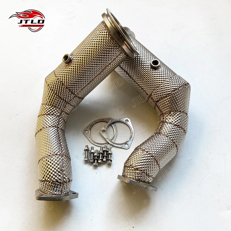 High Performance Aftermarket Downpipe For Lamborghini Urus Euro 5 4.0T V8, Compatible With OPF Systems, Includes Heat Shield