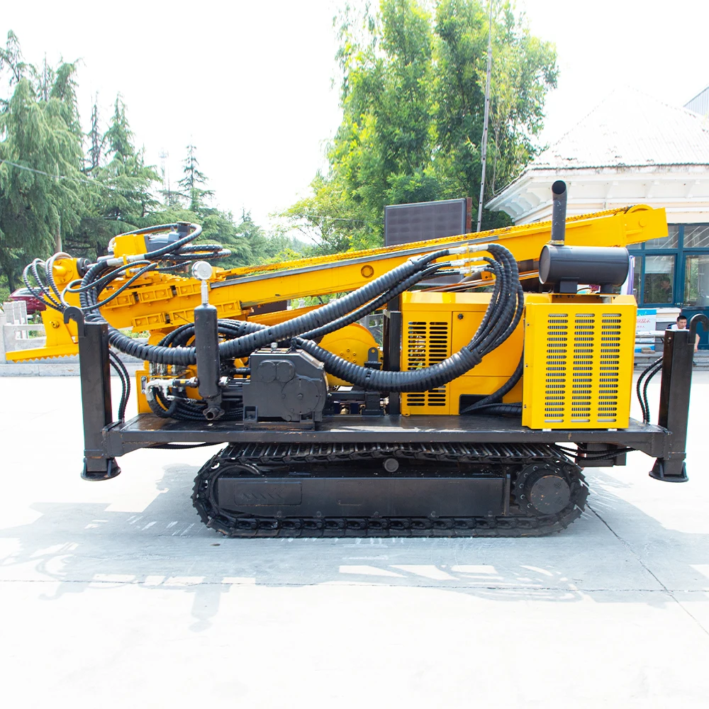 Heavy Duty Crawler Mounted Borehole Drill Rig 400m 500m 600m with DTH Hammer for Mining and Water
