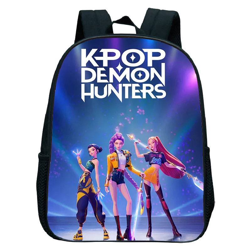 Mochila con estampado de cazadores de demonios KPop, Mochilas escolares de dibujos animados para guardería, Mochilas ortopédicas para niños y niñas, Mochilas de regalo