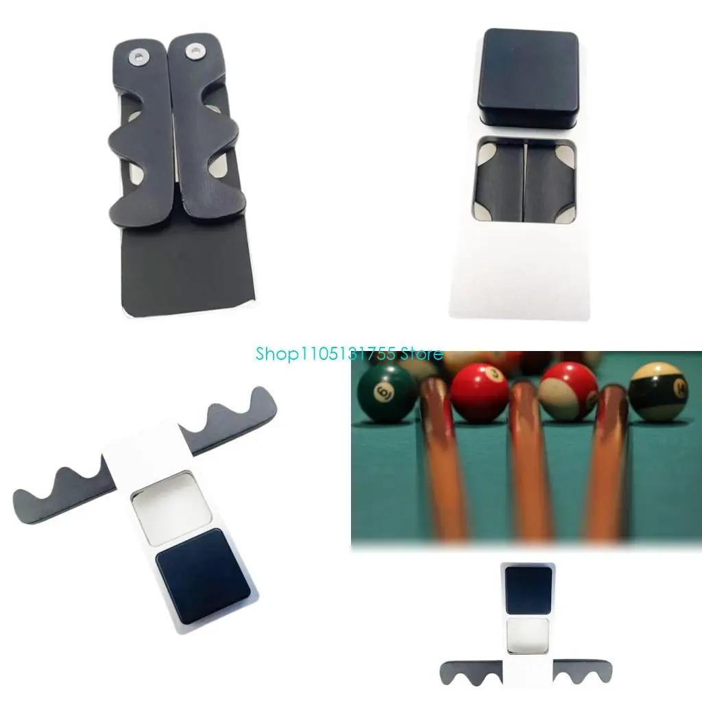 

Billiards Cue Rest 4 Hole Aluminum And Leather Portables Space Saving Billiard Stick Organizers Easyly Transport