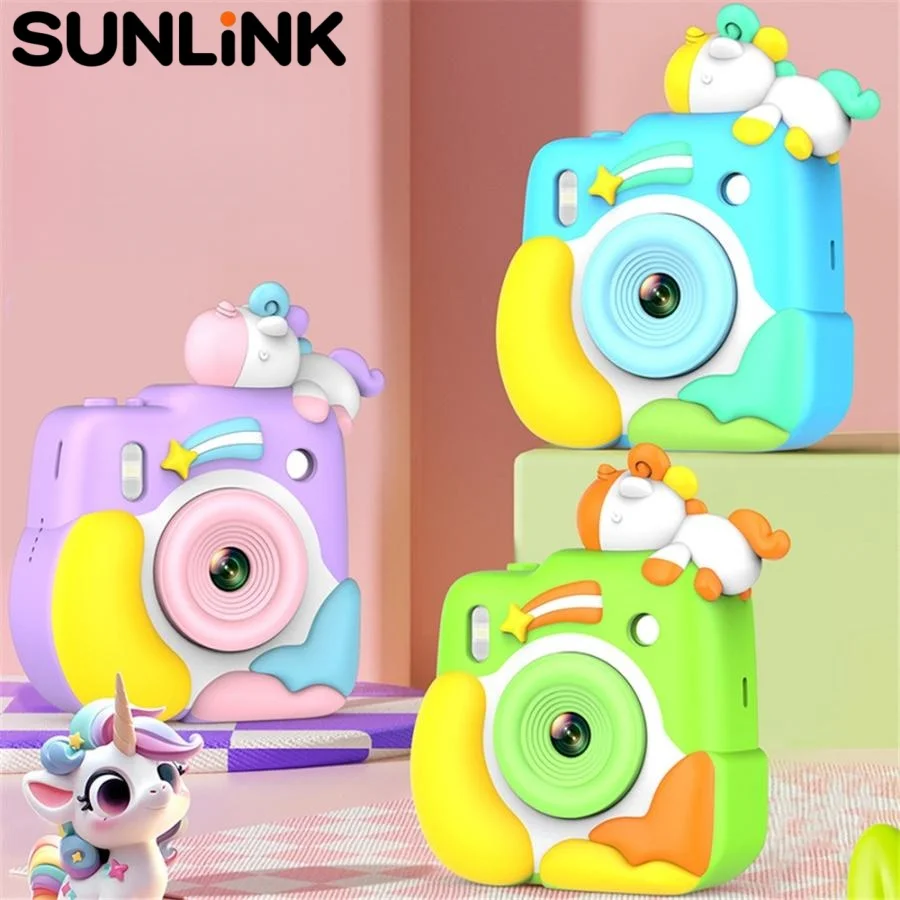 

Детская мини-камера Polaroid с двумя объективами, функцией селфи, цифровым HD-видеорегистратором, игровой консолью и музыкальным плеером (1 шт.)