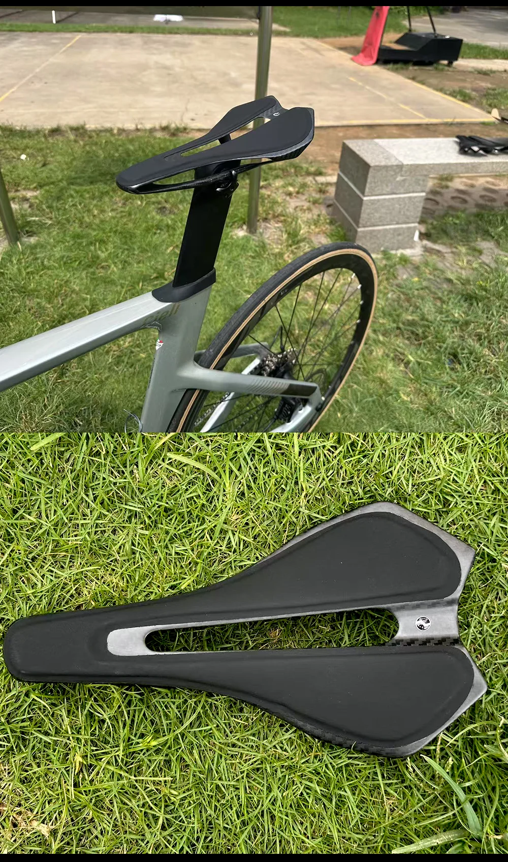 Plselis T800 Integrierter Kohlefasersattel, Fahrradsattel, hochfest, leicht, 100 g, Fahrradkissen, Reiteile – Detail 15