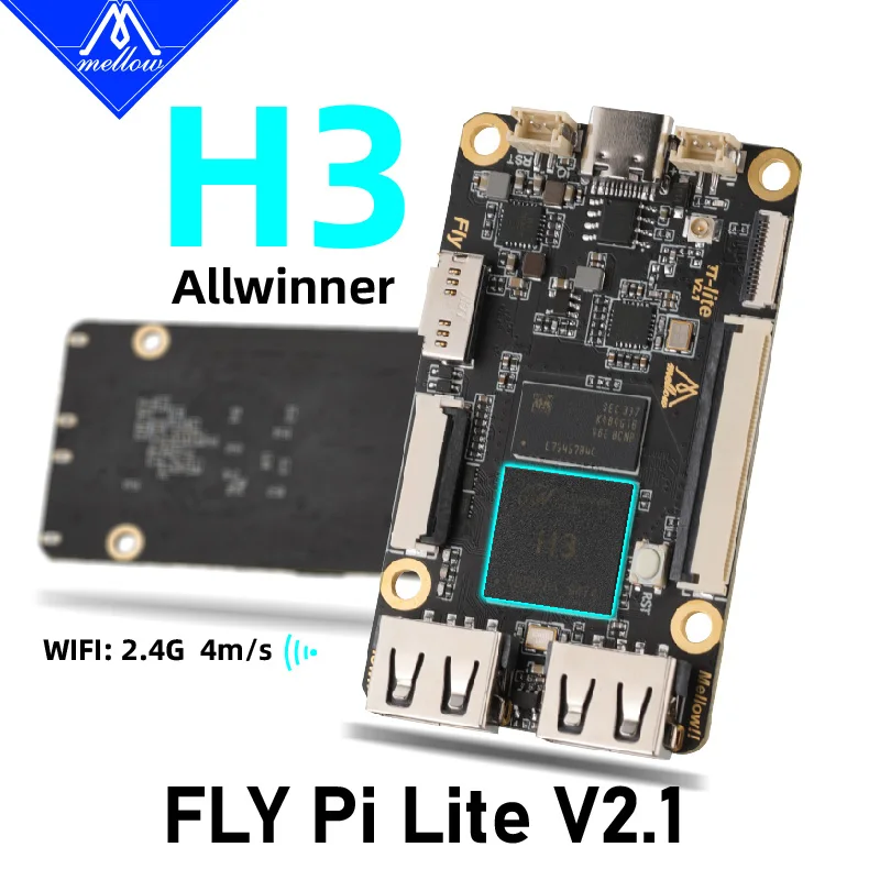 

Mellow Fly Pi Lite V2.1 Board Replaces Raspberry Pi PC With Klipper Firmware For Ender 3 Voron Vzbot V-core3 3D Printer Parts