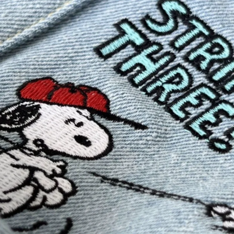 Snoopy Canvas Bag Cute Embroidered Shoulder Bag Fashion Minimalist Tote Bag Outward Handbag Exquisite Commuter Bag Christmas Gif