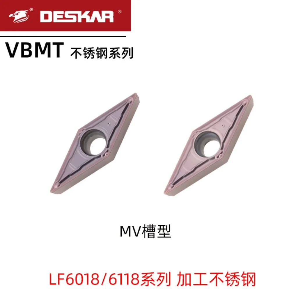 (10 pieces)Stainless steel inner hole turning insert (suitable for Daiska) VBMT160404-MV LF6118/6018 boring insert