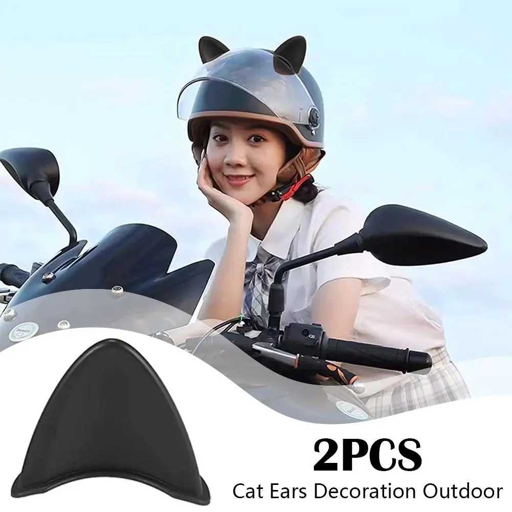 1Pair Electric Helmet Cat's Ears Decoration Outdoor Sport Devil's Horns Corner Motorcycle Helmet Decoration Accessories