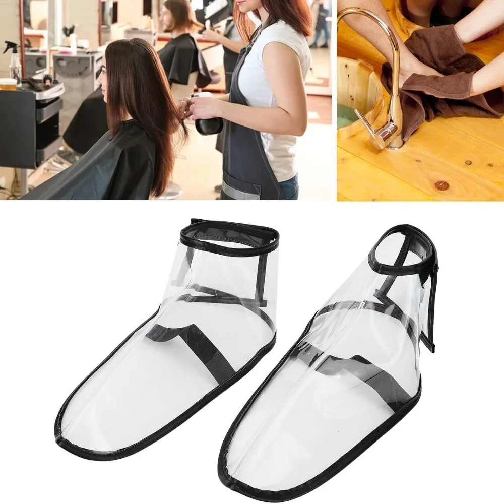 Elastische Schuhüberzüge mit transparentem Design, wasserdicht, staubdicht, einfach zu tragen, für Friseursalons und den Heimgebrauch, Schuhschutz – Detail 6