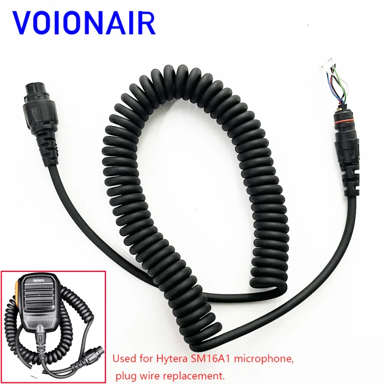 

VOIONAIR 2pcs/lot SM19A1 Microphone Cable For H-ytera HYT Mobile MD680 MD780G MD782 RD982 RD980