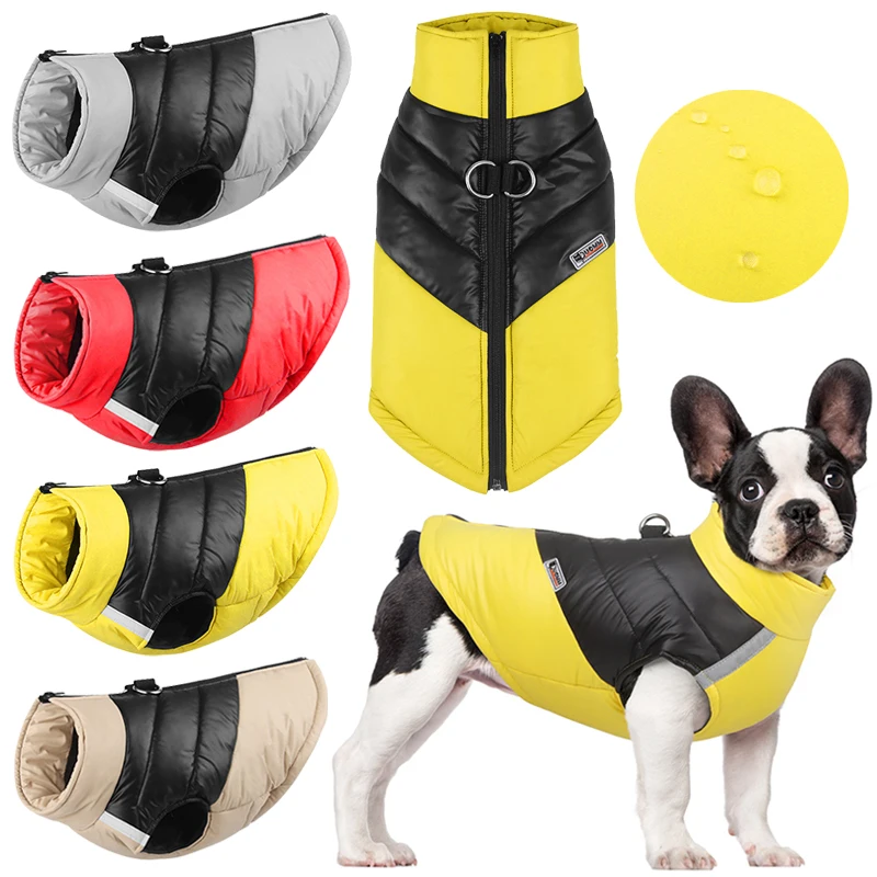 Waterproof Dog Clothes for Small Large Dogs Reflective Jacket Puppy Warm Coat French Bulldog Poodle Labrador Costume Pug Outfits