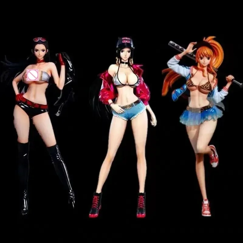 

18cm One Piece Anime Girl Figure Boa Hancock Nico Robin Nami Beautiful Girl Manga Statue Collectible Model Toys Action Figurines