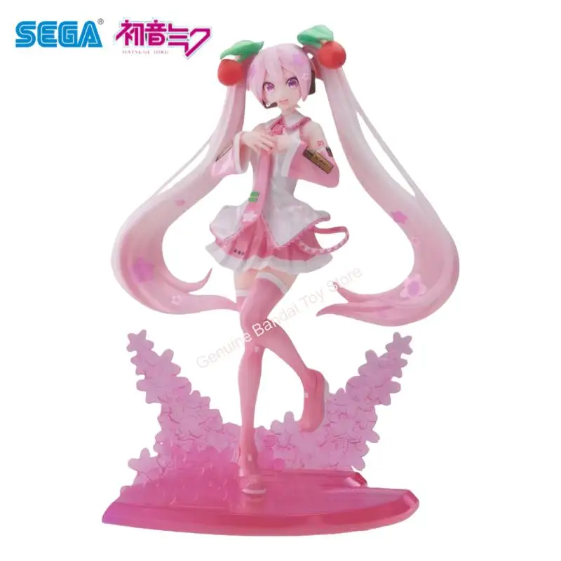 在庫ありオリジナル-100-本物のセガ初音ミクアニメ商品アクションフィギュア置物装飾品モデルホリデーギフト