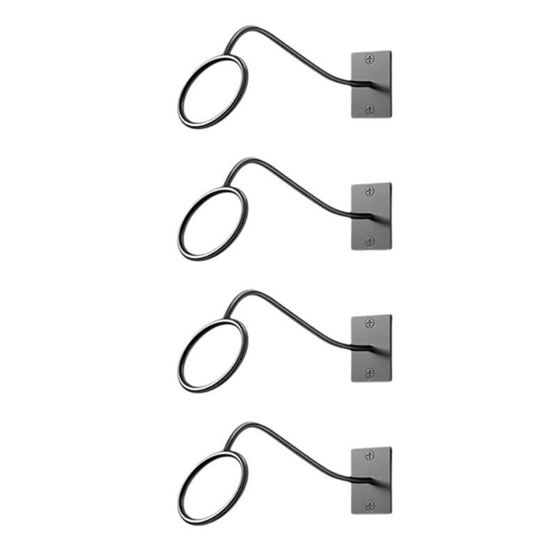 M11K-Gantungan Topi Koboi 4-Pack Untuk Pemasangan di Dinding, Logam Rustic Barat Untuk Rak Topi Gantungan Dinding