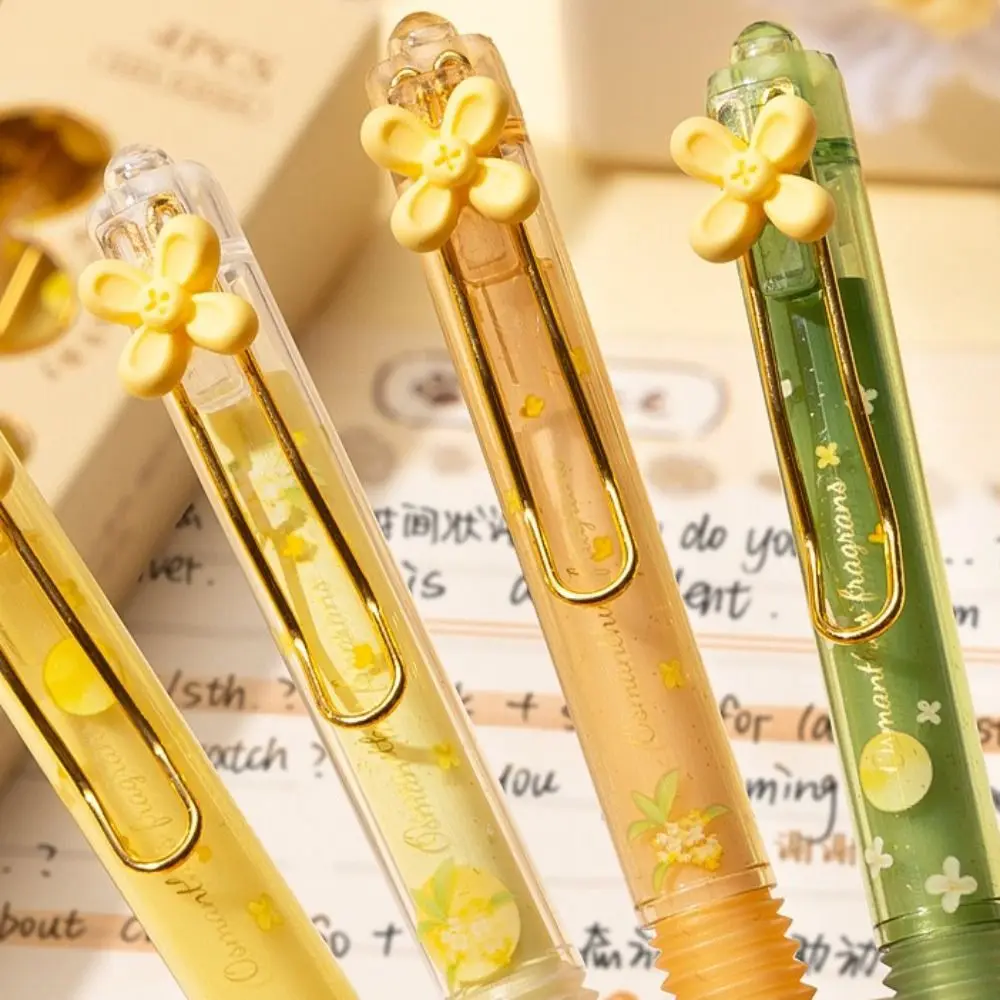 学生用ソフトグリップボールポイントインクジェルペン、スプリングリフティング、スムーズな書き込み、ニュートラルライティング、速乾性、0.5mm、1セットあたり4個