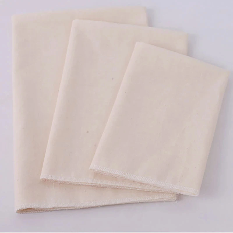 Cotton Gauze Tofu Cheese Filter Cloth Muslin Cheesecloth Butter Milk Coffee Filter Net Reusable Filtration Strainer Kitchen Tool