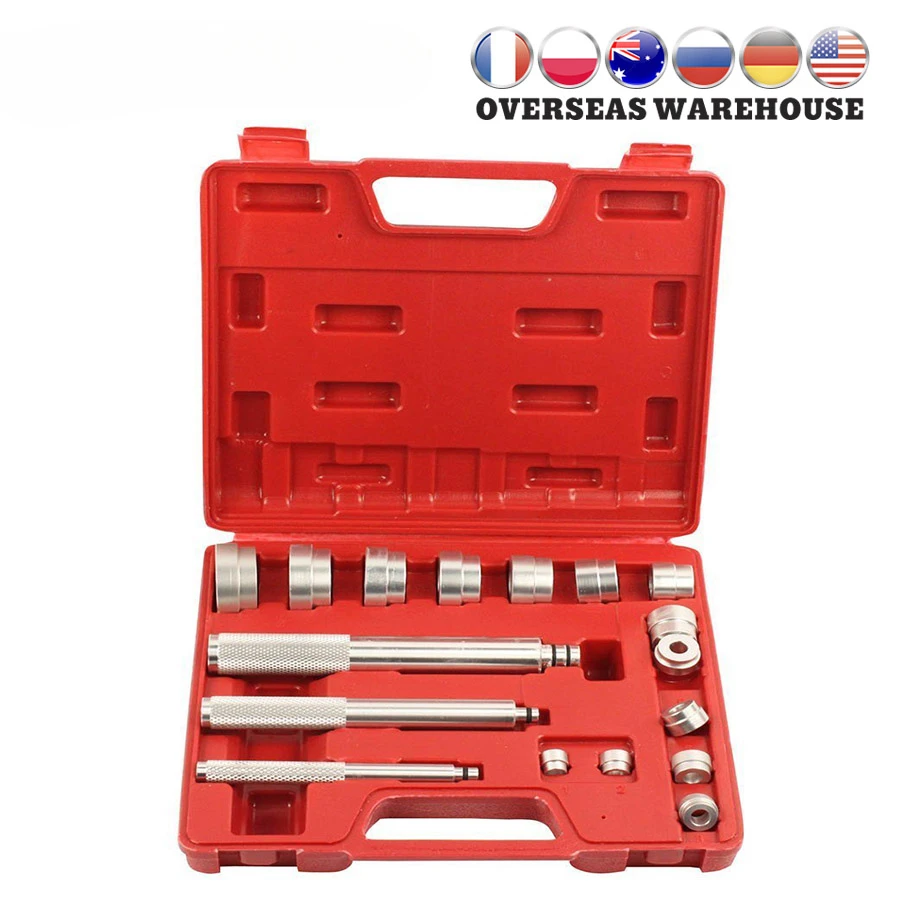 MR CARTOOL 17Pcs Aluminium  Bearing Race Seal Driver Disc Tool Master Set Wheel Axle Bushing Installation Kit Car Repair Tool