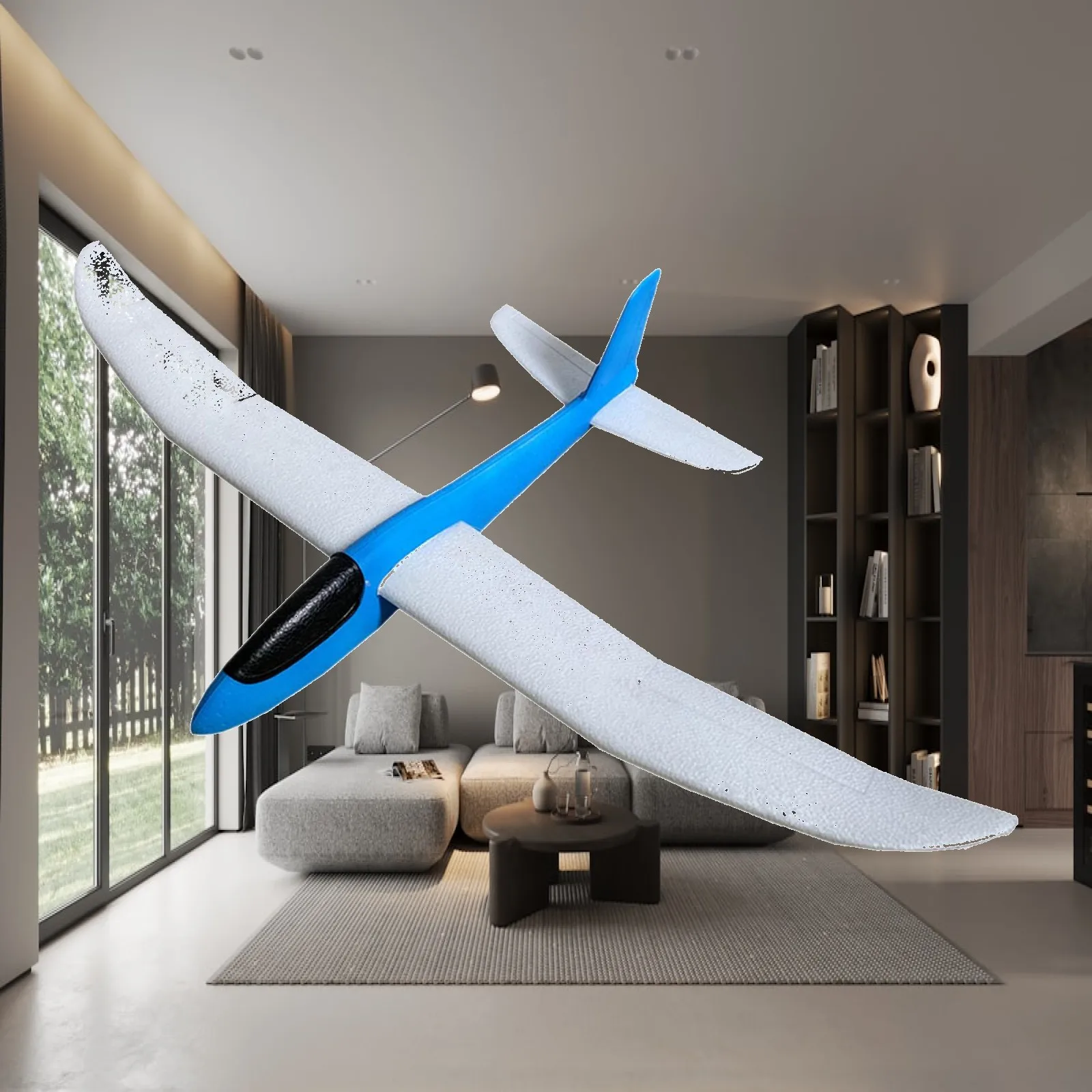 EVA Foam Glider Airplane Toy Hand Launch Plane for Kids Large Flying Model Aircraft Outdoor Sport Game Lightweight Birthday