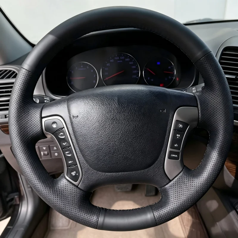 For 2006-2012 old model Hyundai Santa Fe hand-stitched steering wheel cover, special model for old imported Santa Fe wheel cover