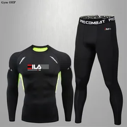 Terno de compressão de absorção de suor para treinamento, terno slim-fit para atletismo, ioga, ciclismo, basquete, corrida, esportes