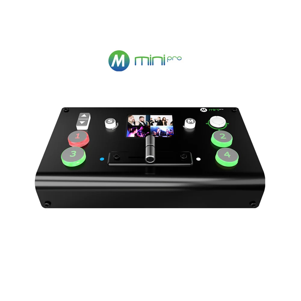 Rgblink mini pro switcher de vídeo painel de controle de 4 canais de controle do painel de distribuição t-bar suporte para o aplicativo de controle ao vivo transmissão de streaming