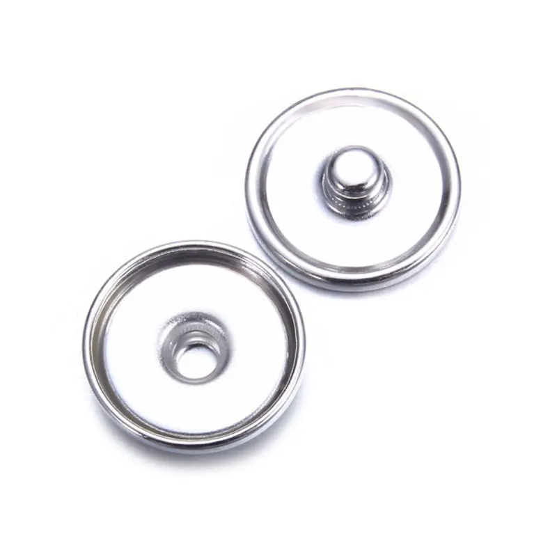 50pcs/lot Snap Jewelry Accessories Findings Components 12MM 18MM 20MM Metal Snap Buttons for Make Glass Snap Button Fittings