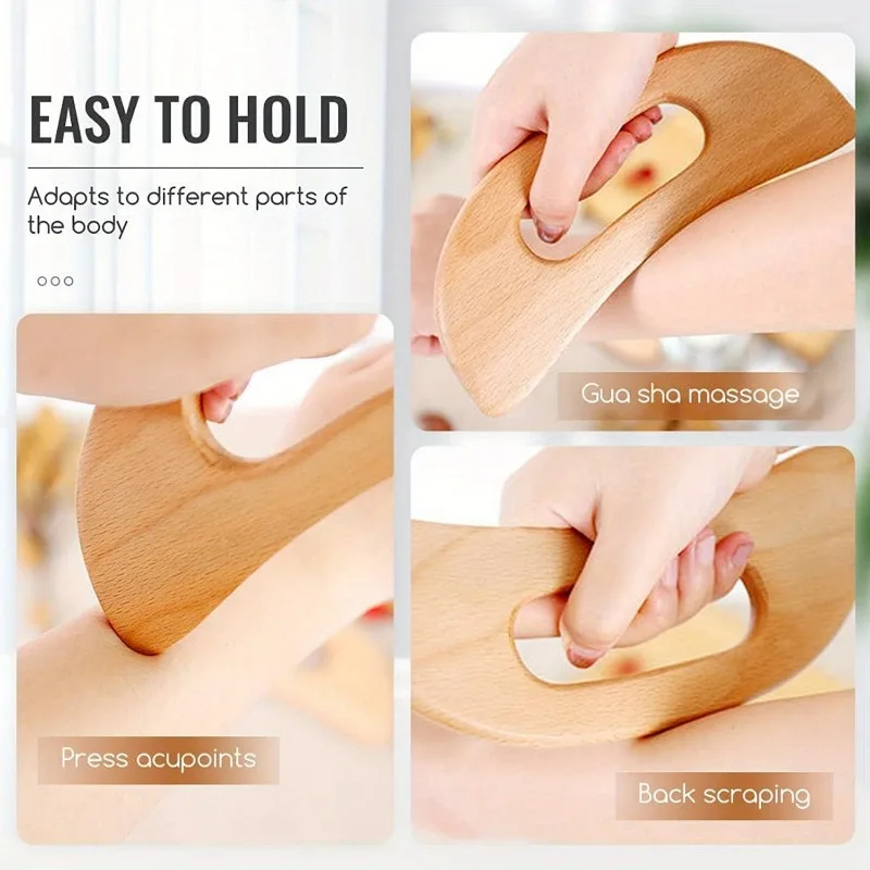 New In Wooden Gua Sha Tool Scraping Board Massage Tool Slimming Guasha Massage Board Gua Sha Scraper Body Massage Therapy Tool