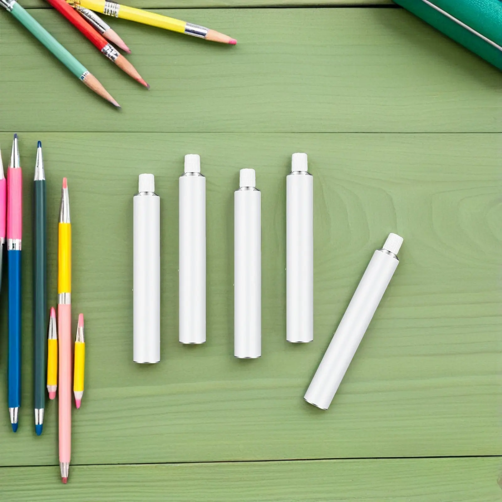30Pcs 20Ml Empty Aluminum Paint Tubes Portable Leakproof Refillable Art Containers for Artists Crafting Studio Outdoor Use