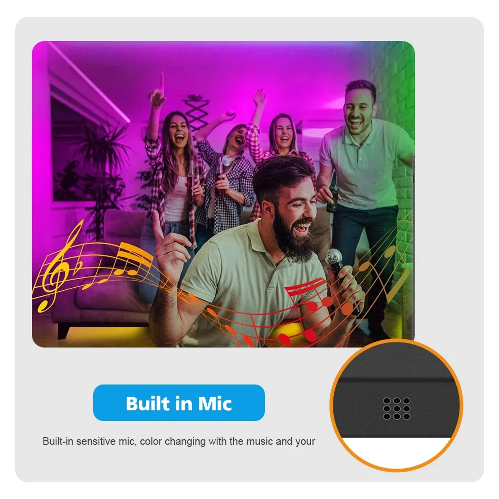 Tira de luces Led de retroiluminación ambiental, Kit de cinta de luz RGB sincronizada con pantalla 4K HDMI para TV y PC, compatible con Alexa,