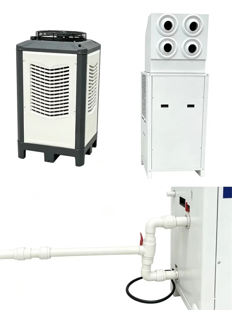 Factory Industrial Water Evaporative Cooler Portable Air Cooling Fan Low Noise for Workshop Greenhouse Farm Cooling view 2