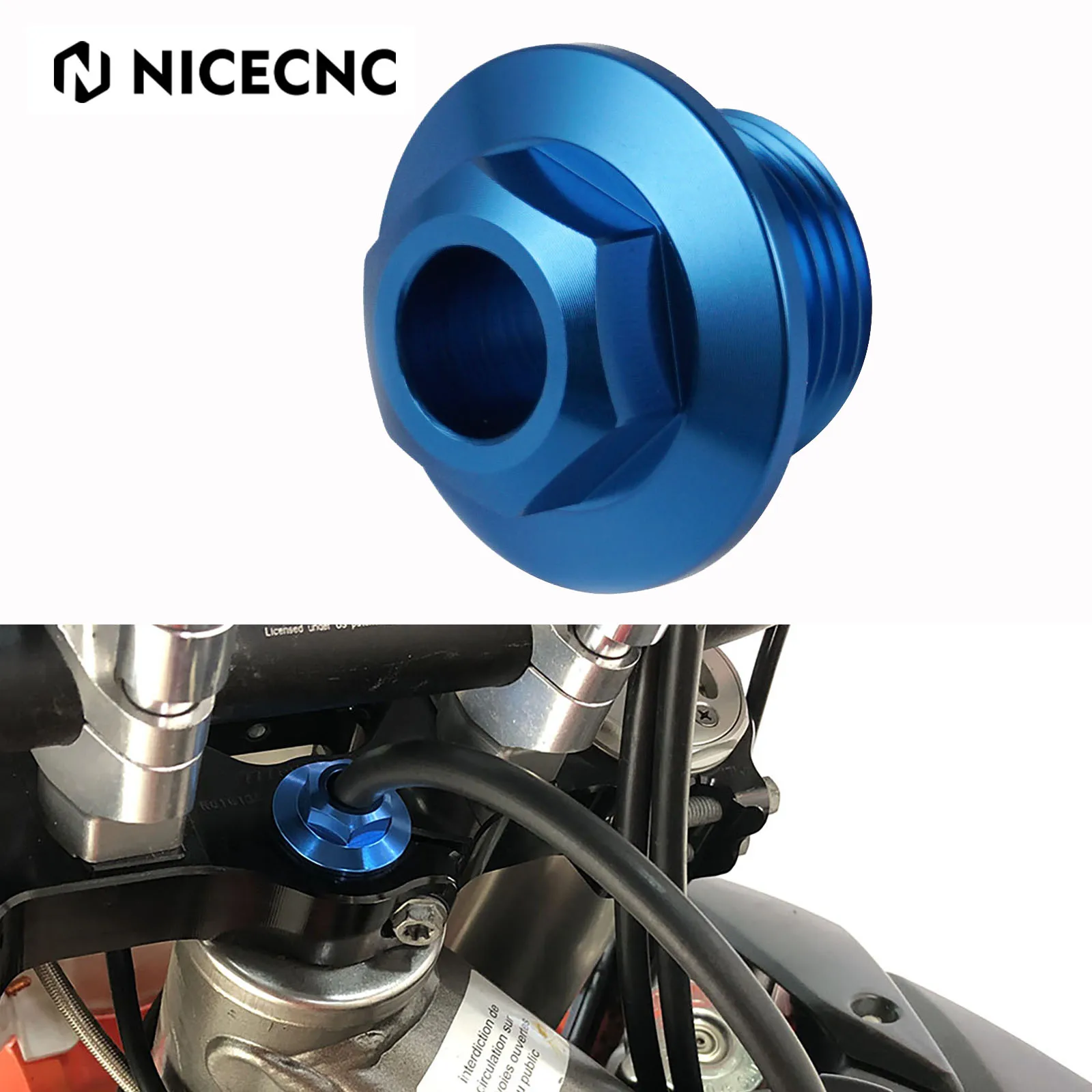 

NICECNC Motocross Aluminum Steering Stem Nut For Husqvarna 125-501 TC FC TE FE TX FX 14-22 For KTM 690 Enduro R/690 SMC-R 08-22