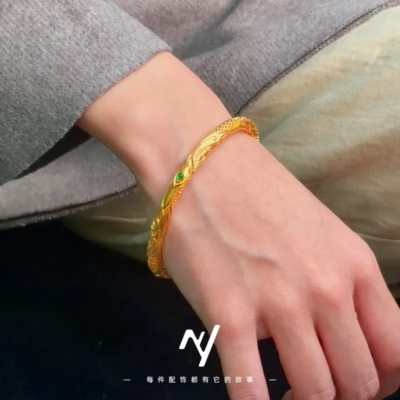 

9999 real glod Nezha's Demon Child's Uproar in the Sea: A Sealed Opening bracelet for a traditional Chinese style couple