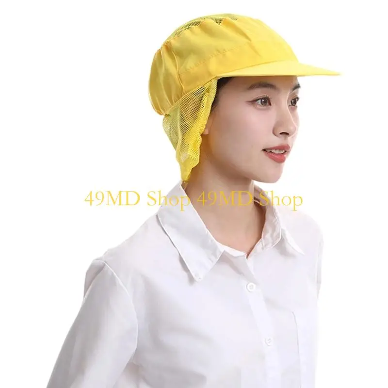 49MD Fashionable Cook Work Hat With Hairnet Stay Clean & Comfortable while Cooking