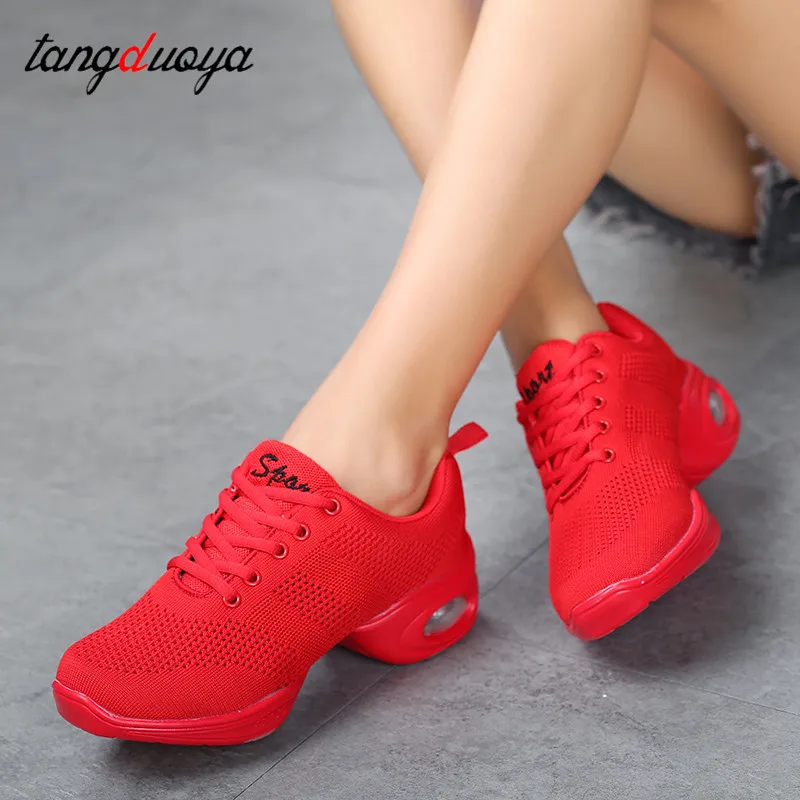 Caratteristica sportiva suola morbida respiro scarpe da ballo Sneakers per donna scarpe da allenamento danza moderna scarpe Jazz Feminino Zapatos