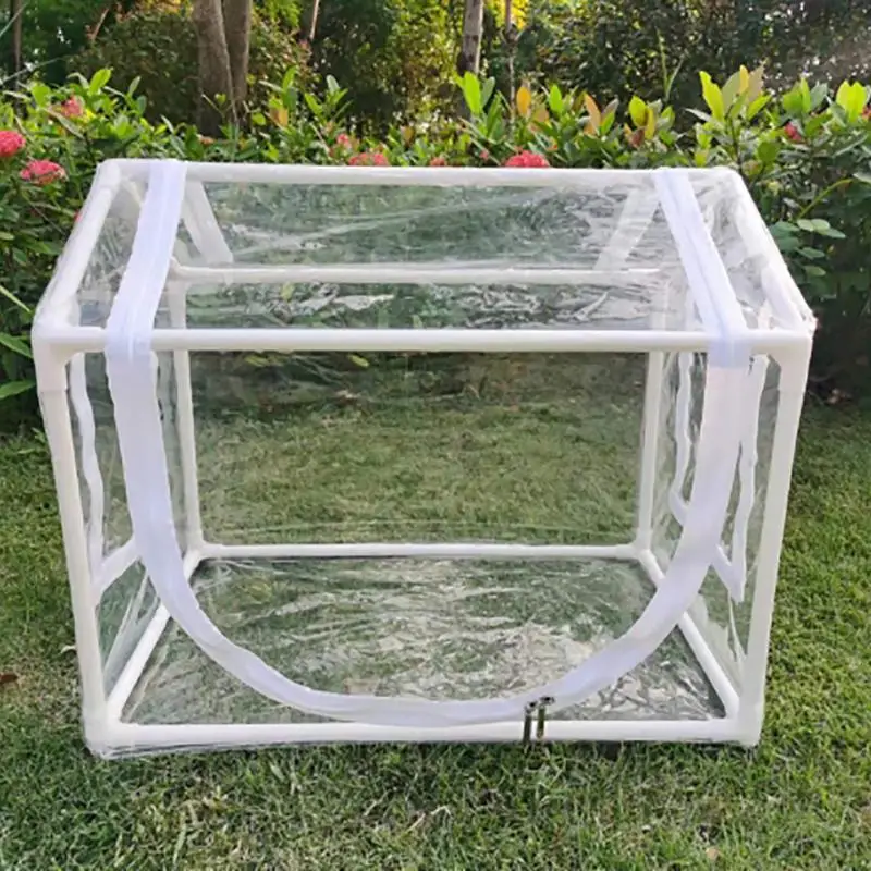 

Flower Warming and Frostproof Household Moisturizing Gardening Rain Cover Mini Greenhouse with Shelf and Rolling Front Door