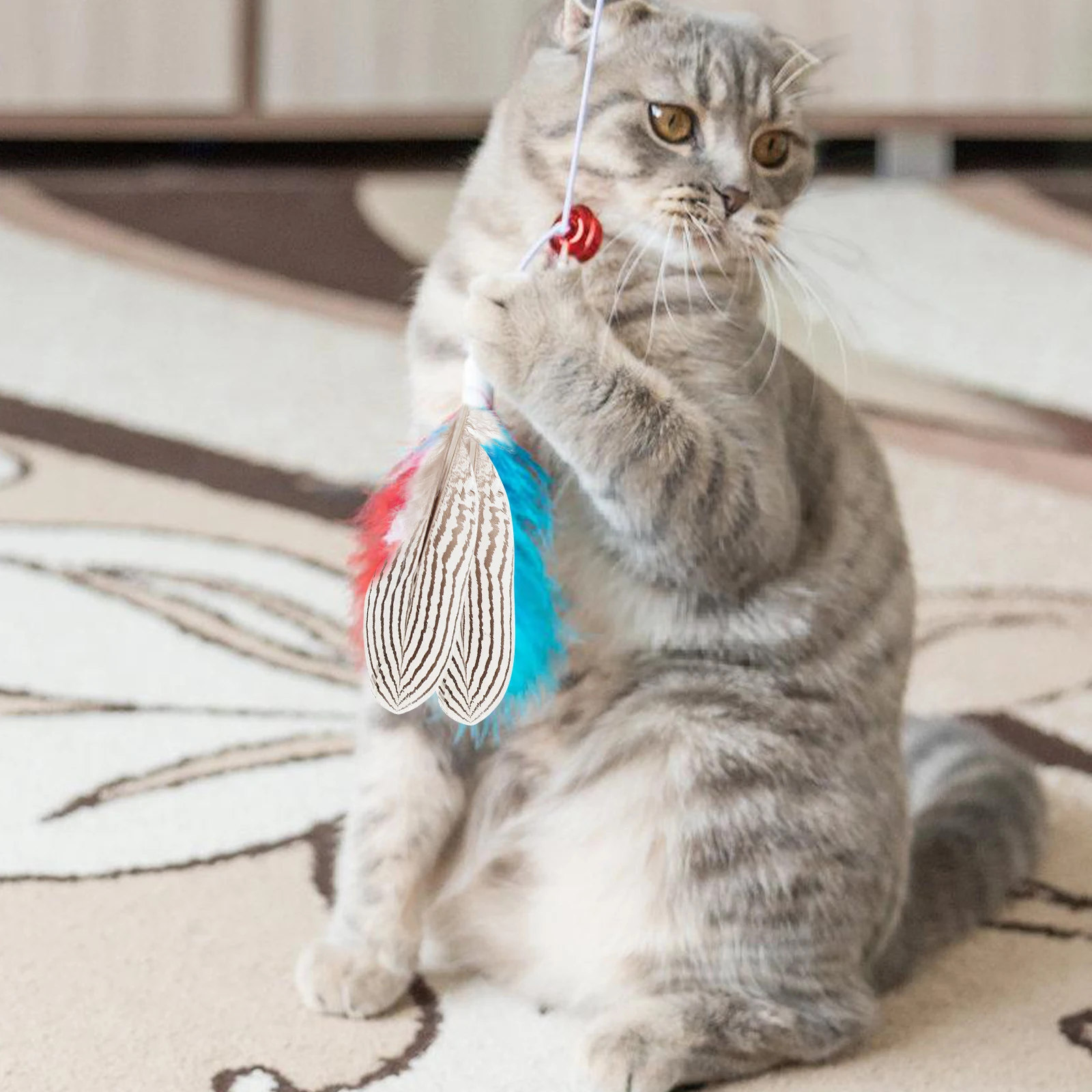 

60pcs Cat Teaser Craft DIY Decoration Party Supplies Plumes For Diy Home Plumes Decorations Holiday Wedding Banquet