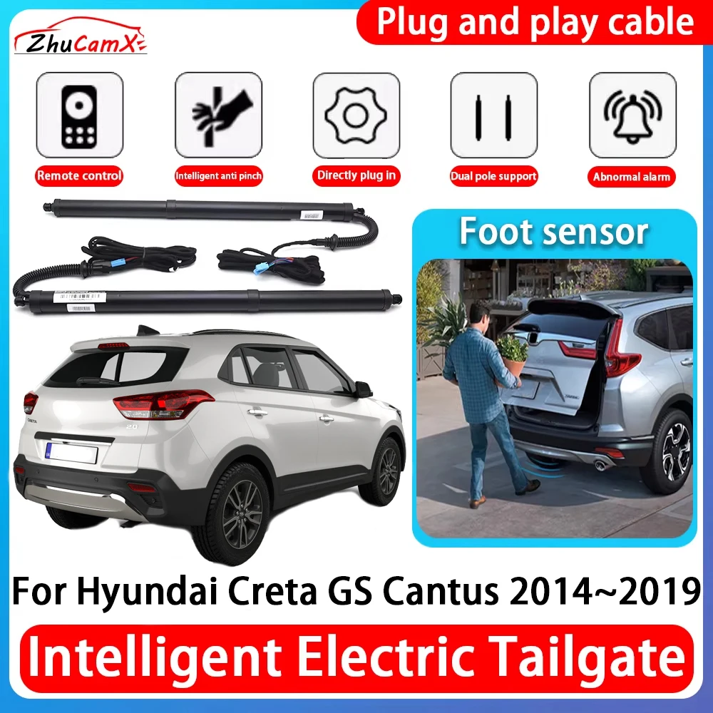 ZhuCamX Car Power Trunk Electric Suction Tailgate Intelligent Tail Gate Lift Strut For Hyundai Creta GS Cantus 2014~2019